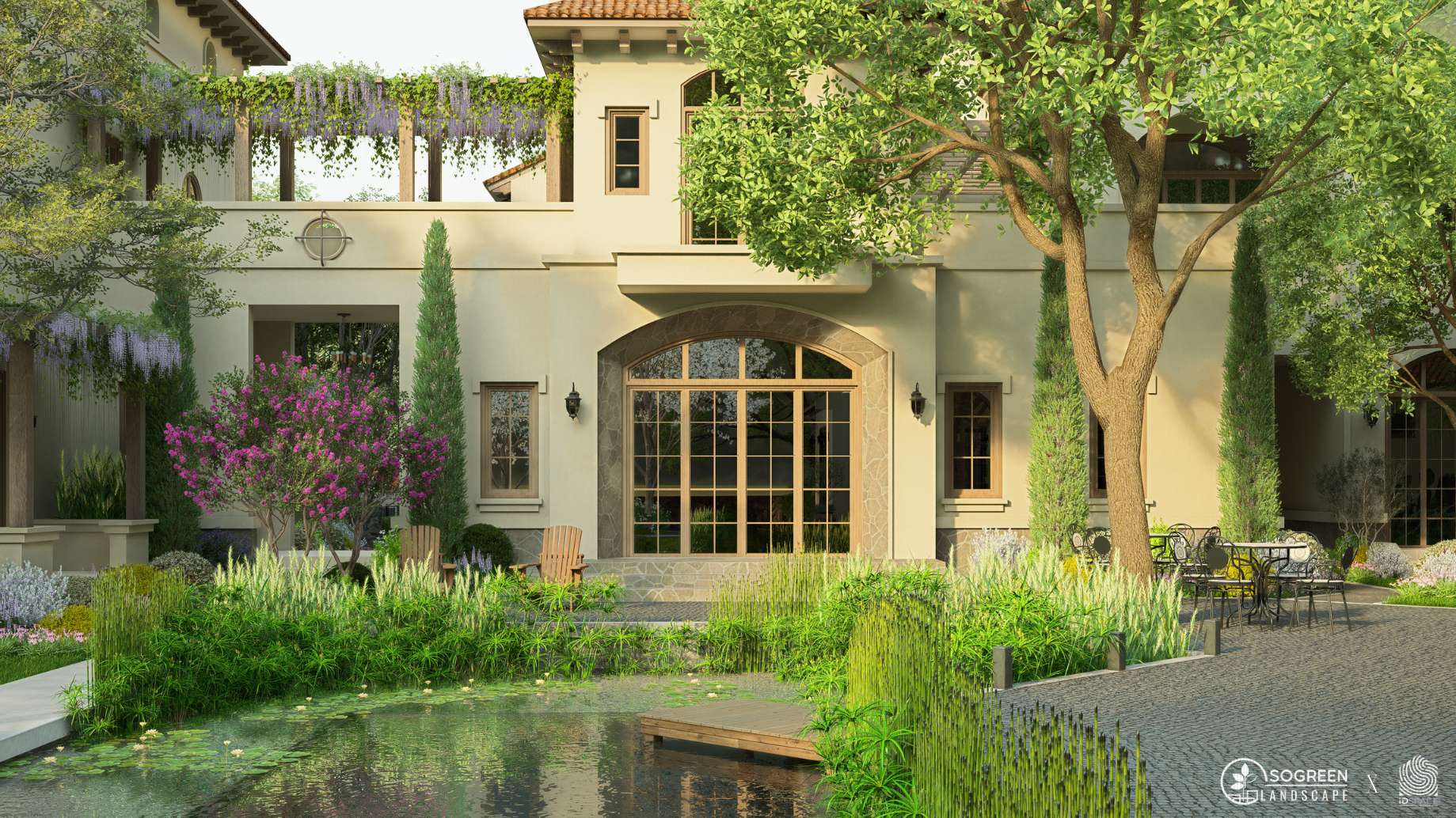 Cảnh quan xung quanh hồ bơi