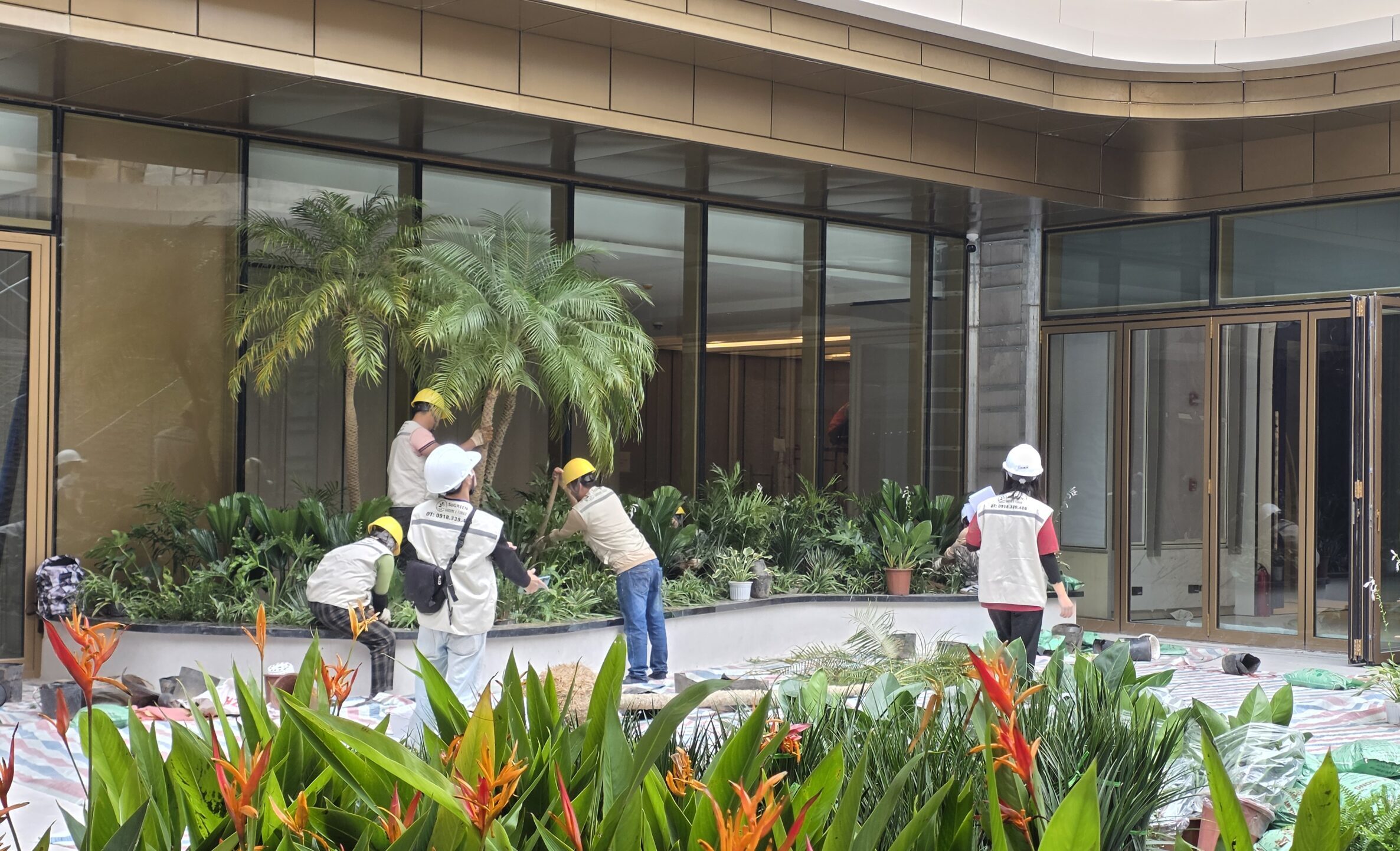 Thi công thực tế tại dự án Fairmont Hà Nội (Nguồn: SoGREEN)
